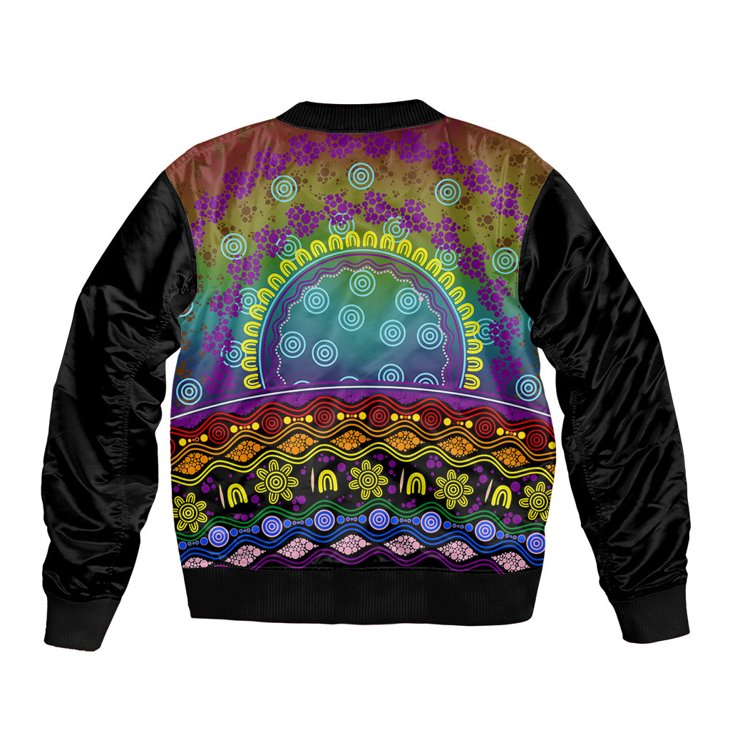Australia LGBT History Month Bomber Jacket Love Always Wins Aboriginal