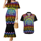 Australia LGBT History Month Couples Matching Mermaid Dress and Hawaiian Shirt Love Always Wins Aboriginal