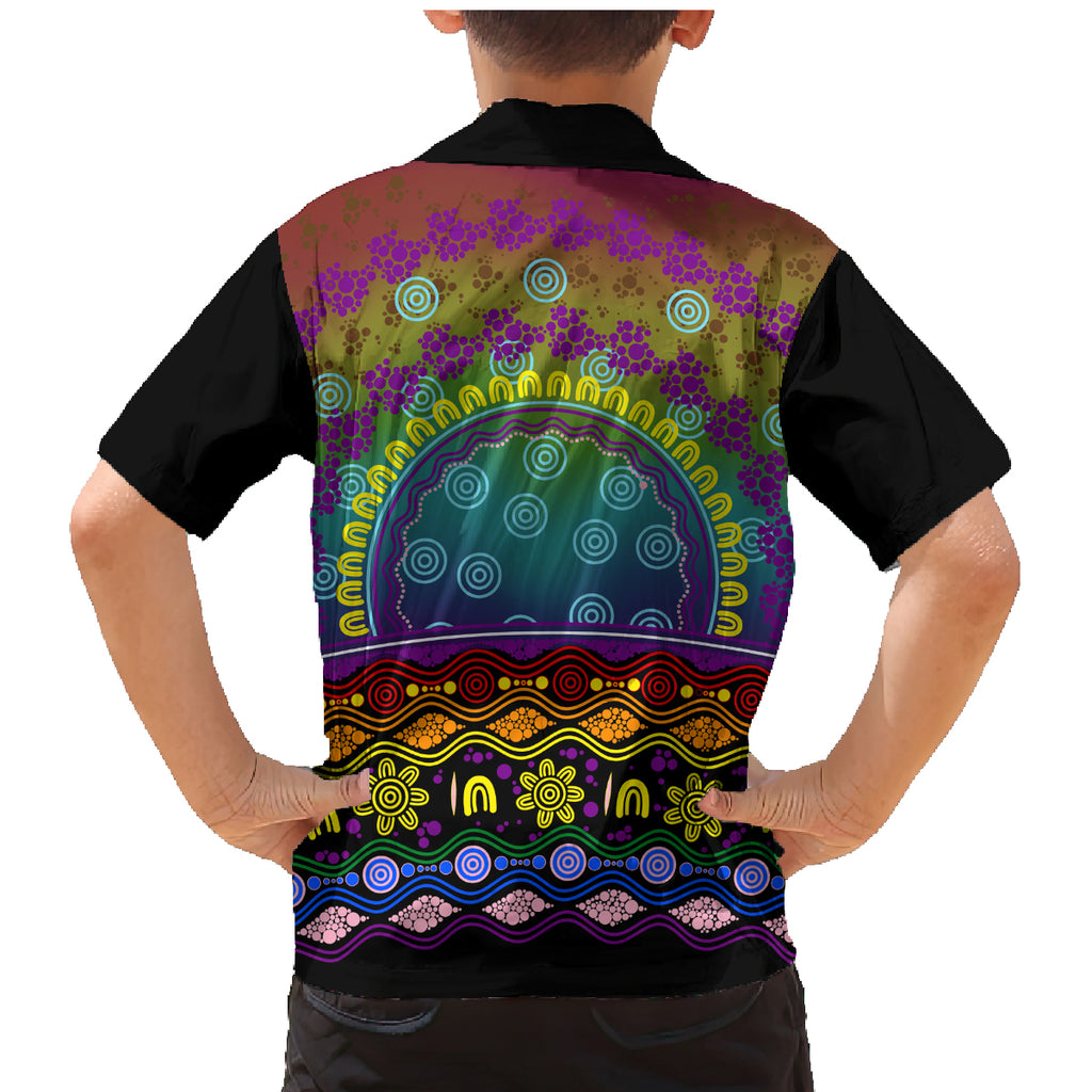 Australia LGBT History Month Family Matching Mermaid Dress and Hawaiian Shirt Love Always Wins Aboriginal