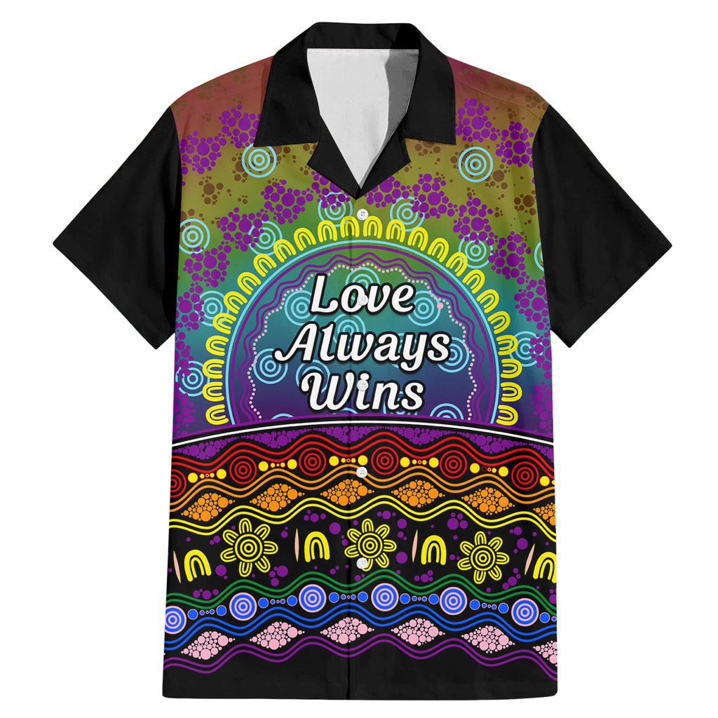 Australia LGBT History Month Family Matching Mermaid Dress and Hawaiian Shirt Love Always Wins Aboriginal