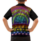 Australia LGBT History Month Family Matching Off Shoulder Maxi Dress and Hawaiian Shirt Love Always Wins Aboriginal