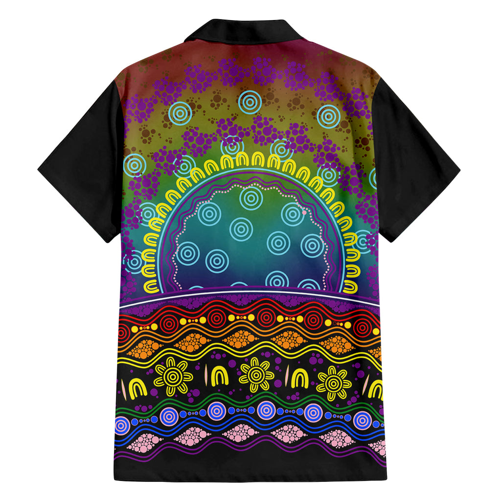 Australia LGBT History Month Family Matching Off Shoulder Maxi Dress and Hawaiian Shirt Love Always Wins Aboriginal