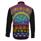 Australia LGBT History Month Family Matching Short Sleeve Bodycon Dress and Hawaiian Shirt Love Always Wins Aboriginal