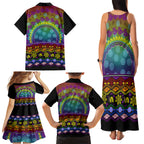 Australia LGBT History Month Family Matching Tank Maxi Dress and Hawaiian Shirt Love Always Wins Aboriginal
