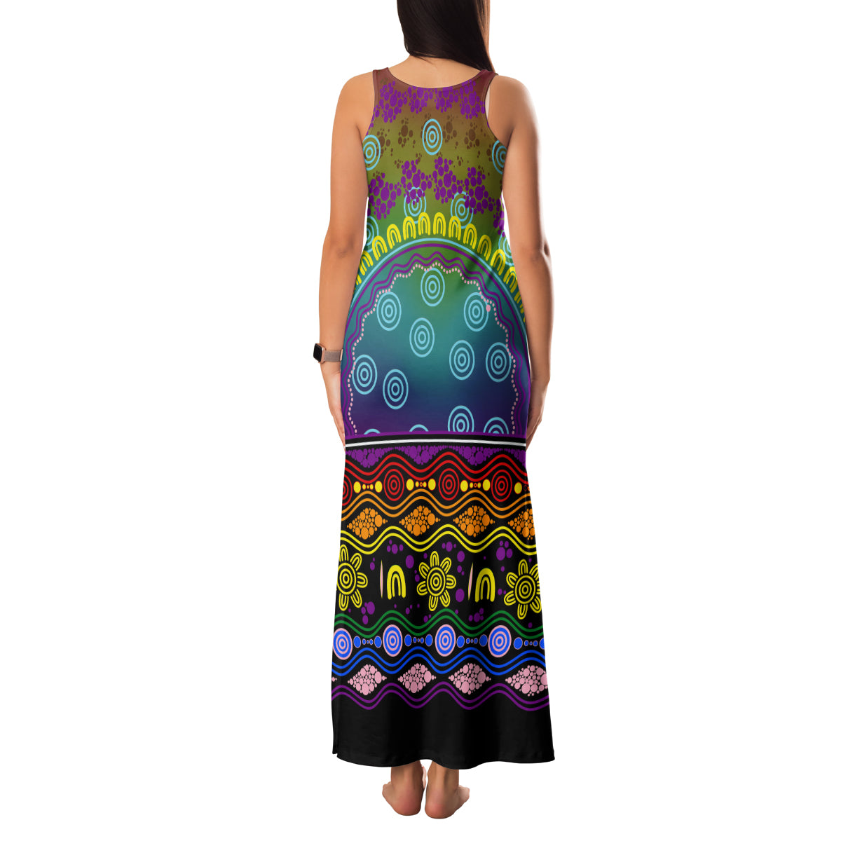 Australia LGBT History Month Family Matching Tank Maxi Dress and Hawaiian Shirt Love Always Wins Aboriginal