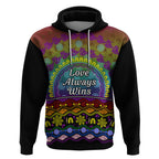 Australia LGBT History Month Hoodie Love Always Wins Aboriginal