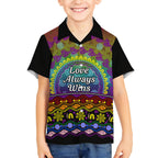Australia LGBT History Month Kid Hawaiian Shirt Love Always Wins Aboriginal