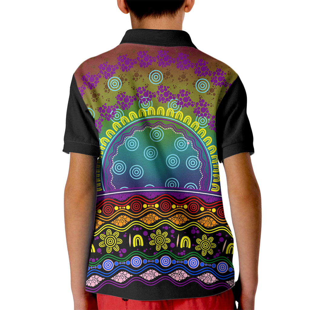 Australia LGBT History Month Kid Polo Shirt Love Always Wins Aboriginal