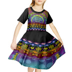 Australia LGBT History Month Kid Short Sleeve Dress Love Always Wins Aboriginal