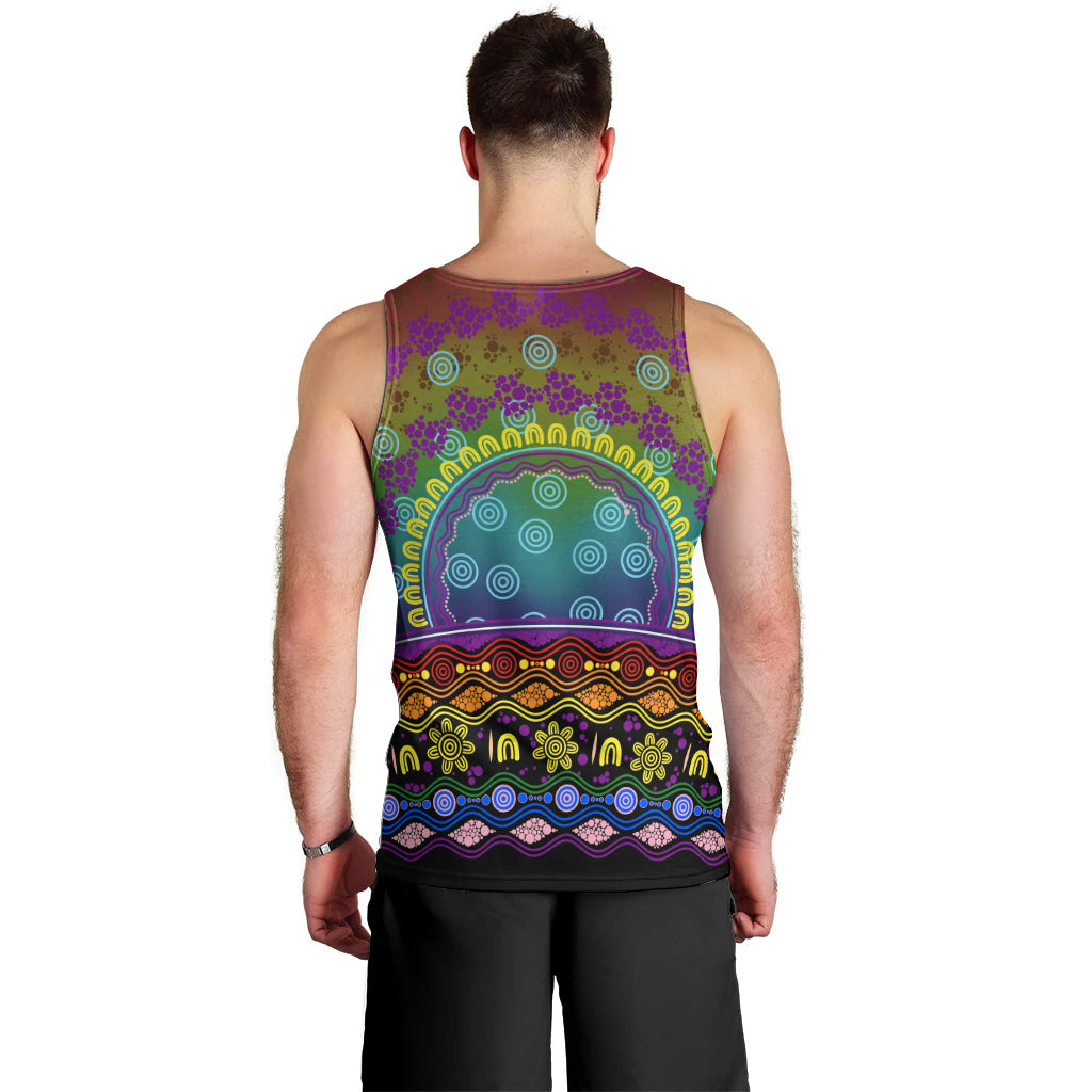 Australia LGBT History Month Men Tank Top Love Always Wins Aboriginal