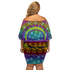 Australia LGBT History Month Off Shoulder Short Dress Love Always Wins Aboriginal