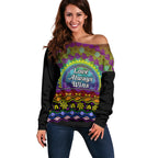 Australia LGBT History Month Off Shoulder Sweater Love Always Wins Aboriginal