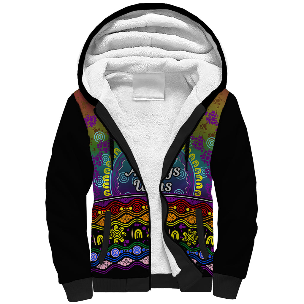 Australia LGBT History Month Sherpa Hoodie Love Always Wins Aboriginal