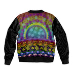 Australia LGBT History Month Sleeve Zip Bomber Jacket Love Always Wins Aboriginal