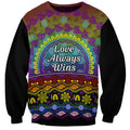 Australia LGBT History Month Sweatshirt Love Always Wins Aboriginal