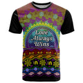 Australia LGBT History Month T Shirt Love Always Wins Aboriginal