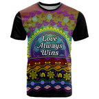 Australia LGBT History Month T Shirt Love Always Wins Aboriginal