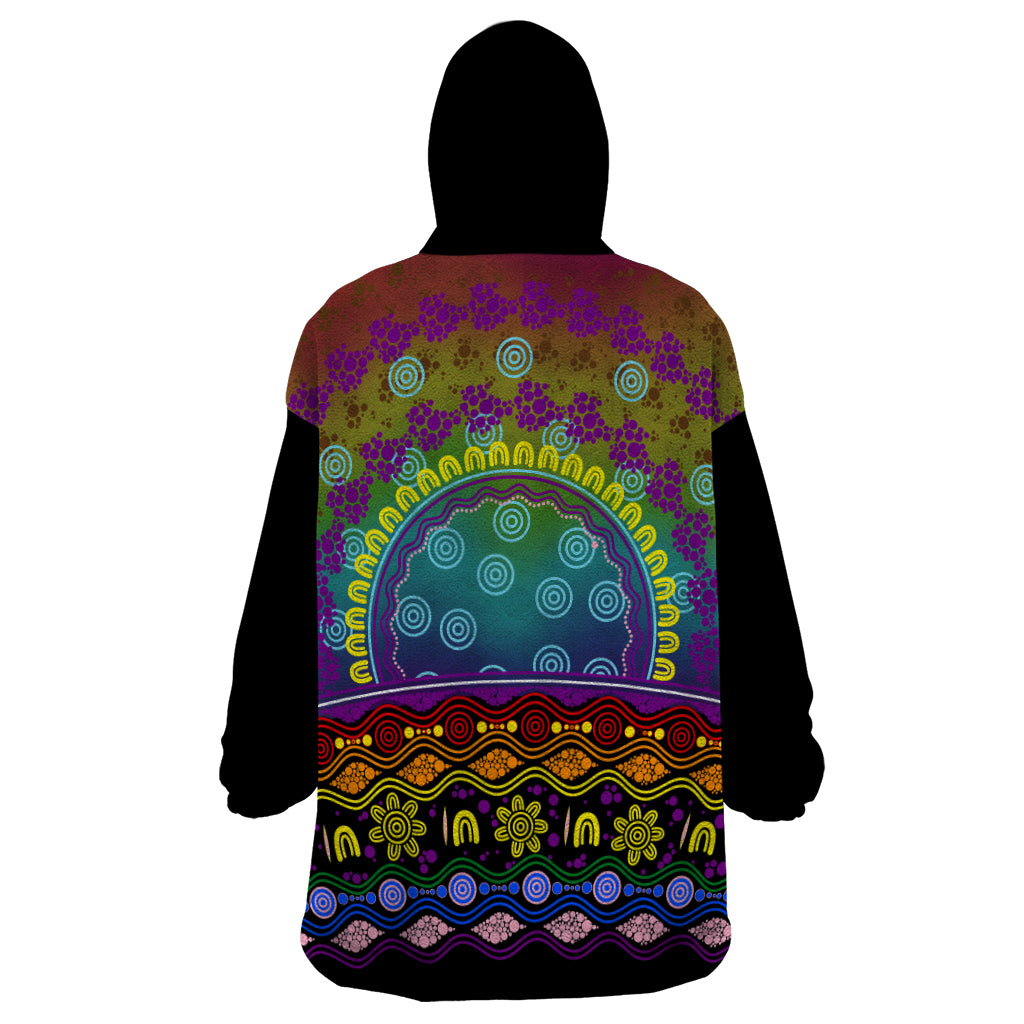 Australia LGBT History Month Wearable Blanket Hoodie Love Always Wins Aboriginal