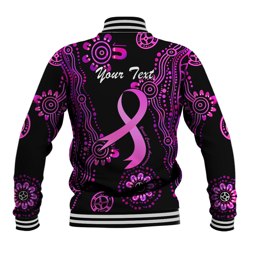 Personalised Faith Hope Love Australia Breast Cancer Baseball Jacket Pink Ribbon Indigenous