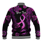 Personalised Faith Hope Love Australia Breast Cancer Baseball Jacket Pink Ribbon Indigenous