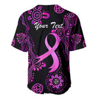 Personalised Faith Hope Love Australia Breast Cancer Baseball Jersey Pink Ribbon Indigenous
