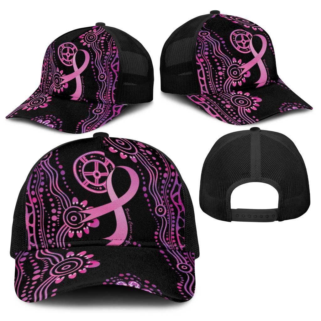 Faith Hope Love Australia Breast Cancer Baseball Net Cap Pink Ribbon Indigenous - Aussie Hoodie