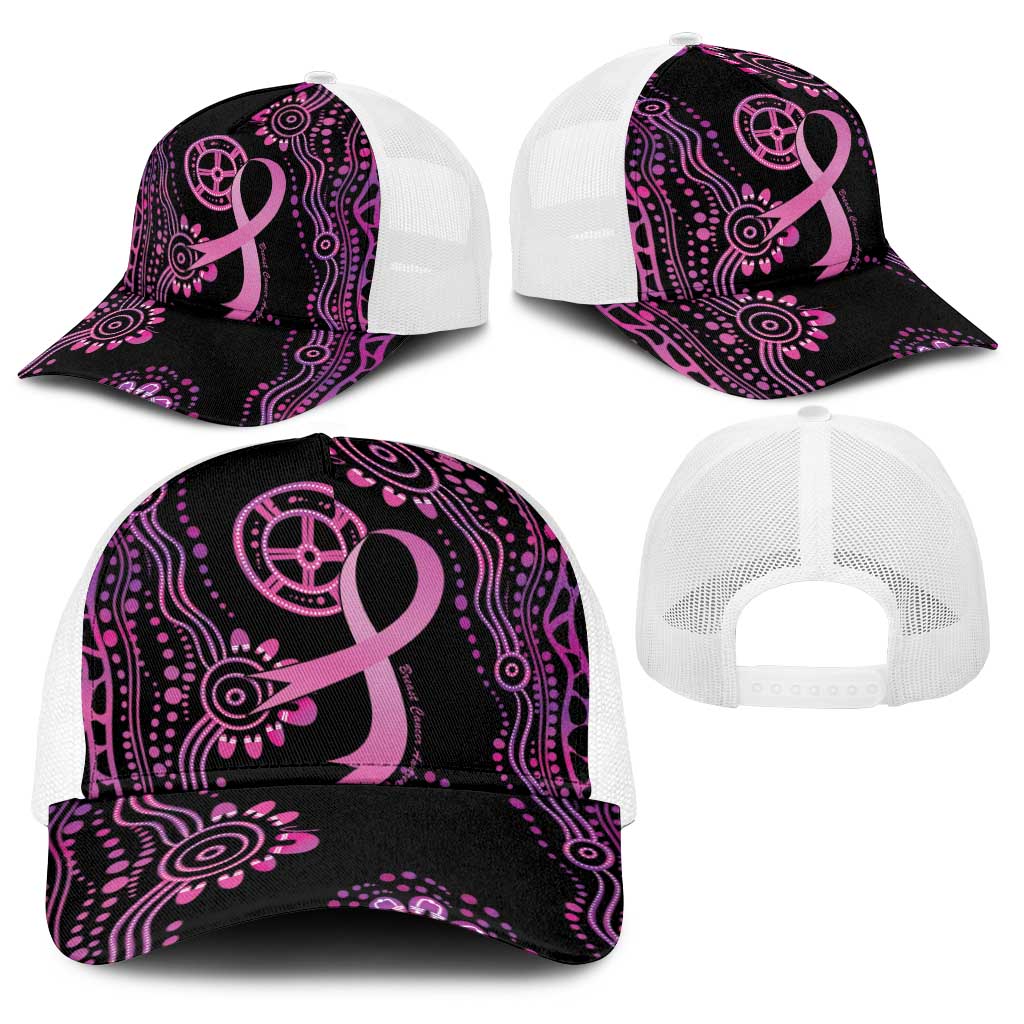 Faith Hope Love Australia Breast Cancer Baseball Net Cap Pink Ribbon Indigenous - Aussie Hoodie