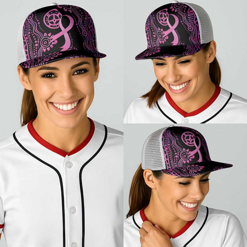 Faith Hope Love Australia Breast Cancer Baseball Net Cap Pink Ribbon Indigenous - Aussie Hoodie