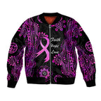 Personalised Faith Hope Love Australia Breast Cancer Bomber Jacket Pink Ribbon Indigenous