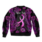 Personalised Faith Hope Love Australia Breast Cancer Bomber Jacket Pink Ribbon Indigenous