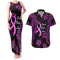 Personalised Faith Hope Love Australia Breast Cancer Couples Matching Tank Maxi Dress and Hawaiian Shirt Pink Ribbon Indigenous