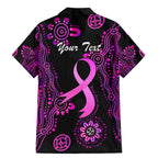 Personalised Faith Hope Love Australia Breast Cancer Family Matching Mermaid Dress and Hawaiian Shirt Pink Ribbon Indigenous