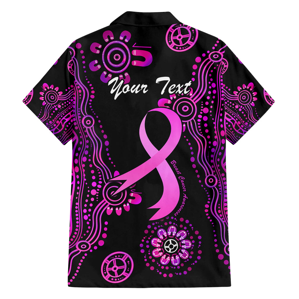 Personalised Faith Hope Love Australia Breast Cancer Family Matching Off Shoulder Maxi Dress and Hawaiian Shirt Pink Ribbon Indigenous