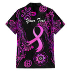 Personalised Faith Hope Love Australia Breast Cancer Family Matching Short Sleeve Bodycon Dress and Hawaiian Shirt Pink Ribbon Indigenous