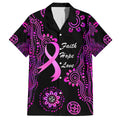 Personalised Faith Hope Love Australia Breast Cancer Family Matching Tank Maxi Dress and Hawaiian Shirt Pink Ribbon Indigenous