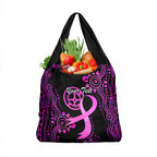 Personalised Faith Hope Love Australia Breast Cancer Grocery Bag Pink Ribbon Indigenous