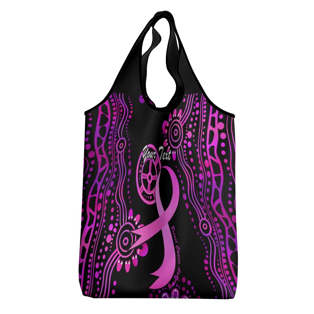 Personalised Faith Hope Love Australia Breast Cancer Grocery Bag Pink Ribbon Indigenous