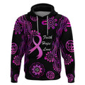 Personalised Faith Hope Love Australia Breast Cancer Hoodie Pink Ribbon Indigenous