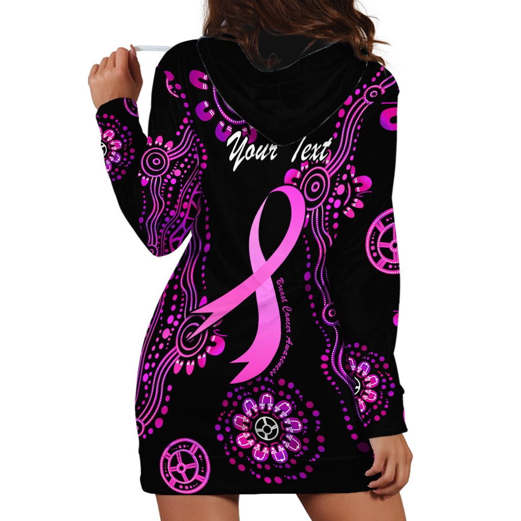 Personalised Faith Hope Love Australia Breast Cancer Hoodie Dress Pink Ribbon Indigenous