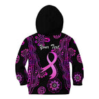 Personalised Faith Hope Love Australia Breast Cancer Kid Hoodie Pink Ribbon Indigenous