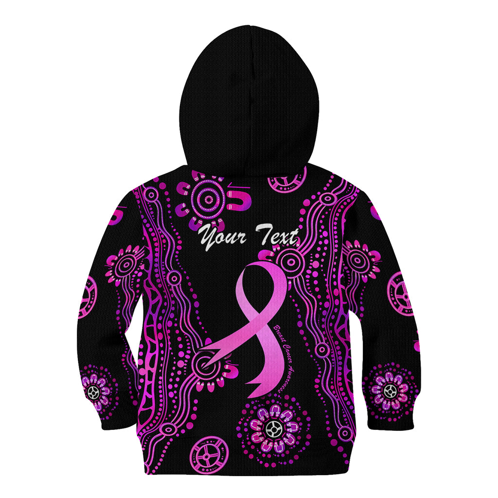 Personalised Faith Hope Love Australia Breast Cancer Kid Hoodie Pink Ribbon Indigenous