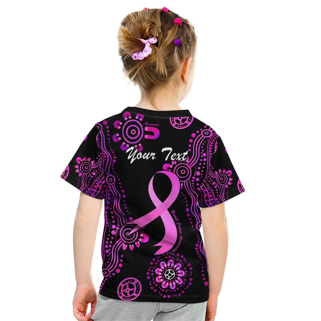 Personalised Faith Hope Love Australia Breast Cancer Kid T Shirt Pink Ribbon Indigenous