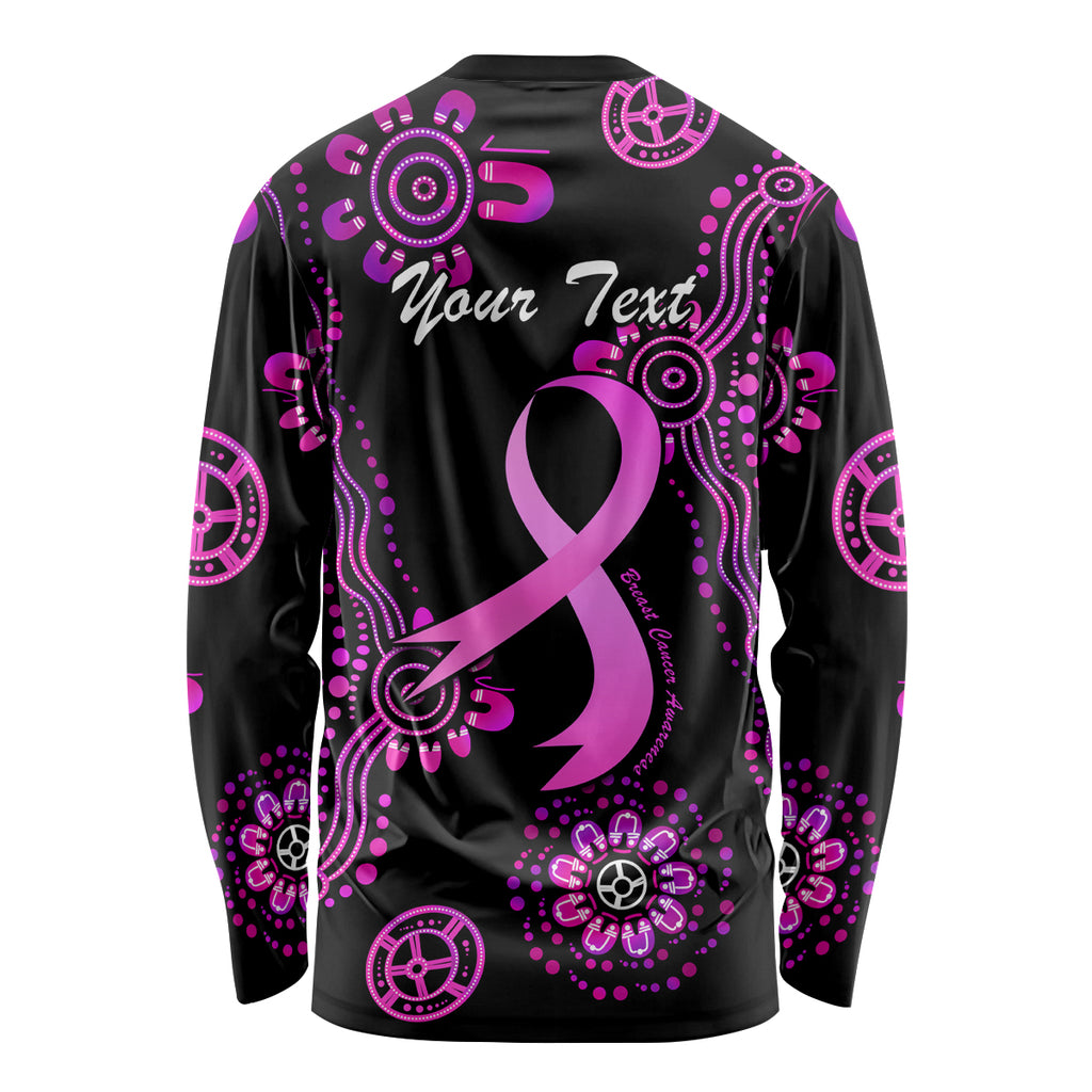 Personalised Faith Hope Love Australia Breast Cancer Long Sleeve Shirt Pink Ribbon Indigenous