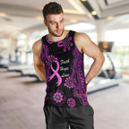 Personalised Faith Hope Love Australia Breast Cancer Men Tank Top Pink Ribbon Indigenous