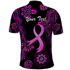Personalised Faith Hope Love Australia Breast Cancer Polo Shirt Pink Ribbon Indigenous