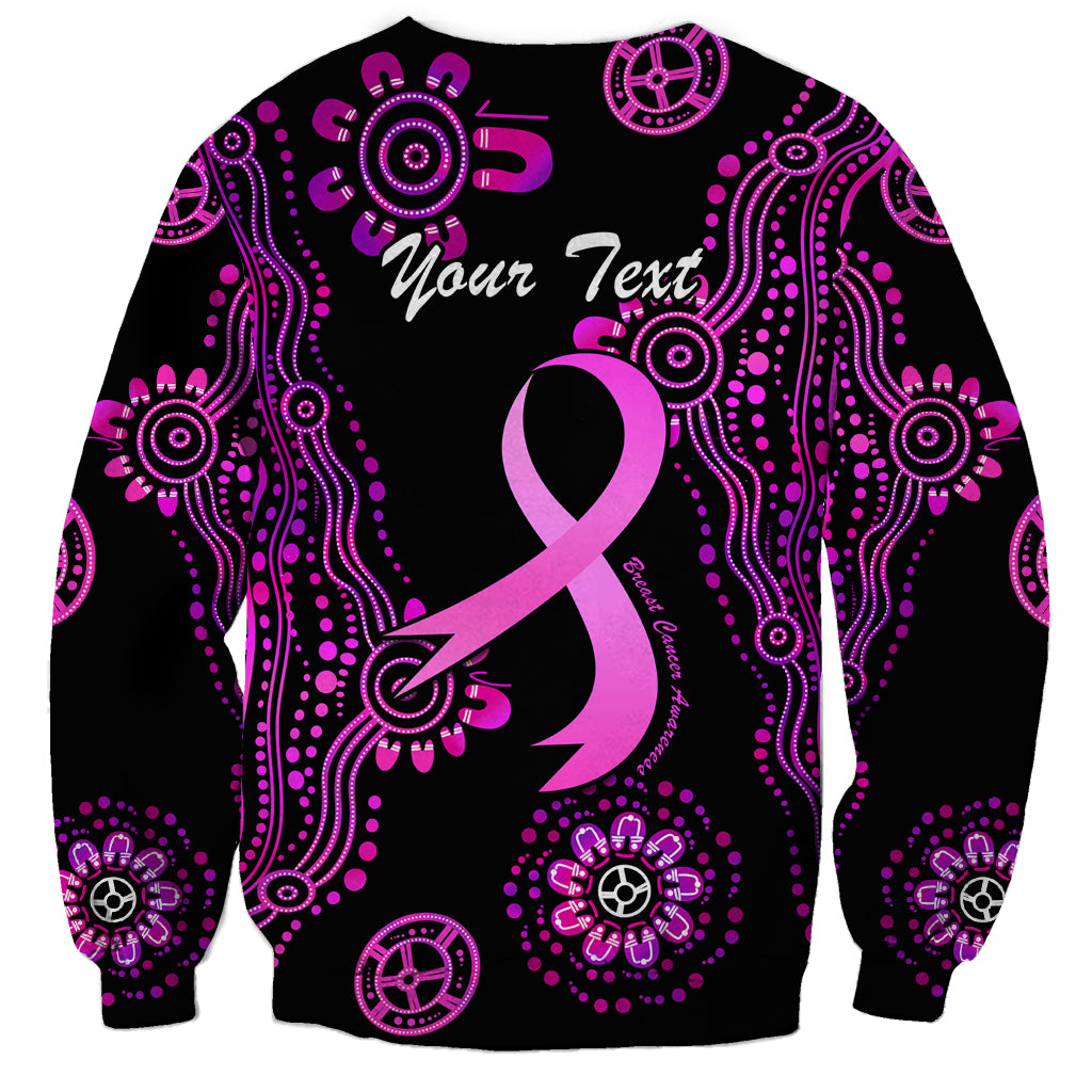 Personalised Faith Hope Love Australia Breast Cancer Sweatshirt Pink Ribbon Indigenous