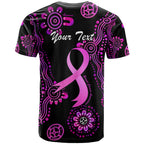 Personalised Faith Hope Love Australia Breast Cancer T Shirt Pink Ribbon Indigenous