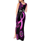 Personalised Faith Hope Love Australia Breast Cancer Tank Maxi Dress Pink Ribbon Indigenous