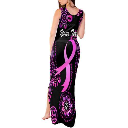 Personalised Faith Hope Love Australia Breast Cancer Tank Maxi Dress Pink Ribbon Indigenous