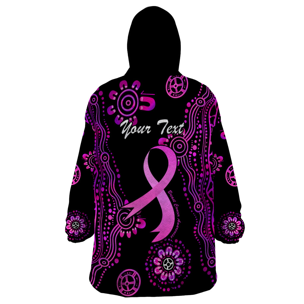Personalised Faith Hope Love Australia Breast Cancer Wearable Blanket Hoodie Pink Ribbon Indigenous